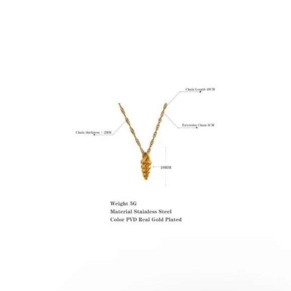 Croissant Pendant Gold Plated Necklace - Picture 3 of 4